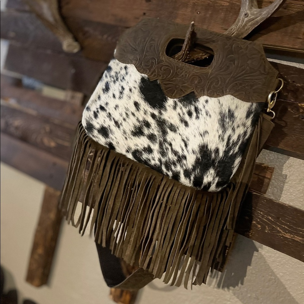 Cowhide crossbody bag/purse